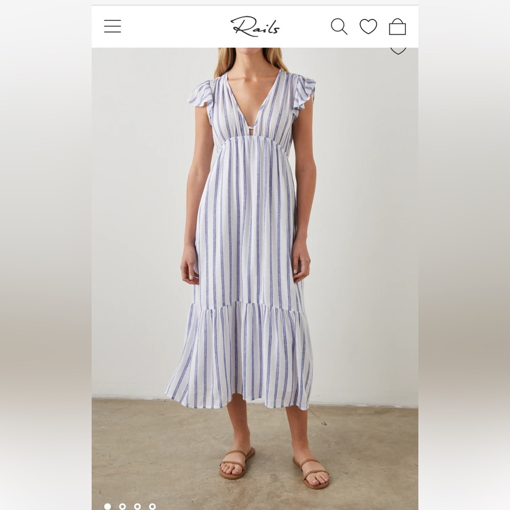 Rails Chic Striped Midi Dress